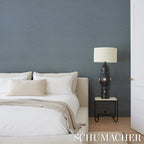 5016710 | Rivet Stripe Sisal, Chambray - Schumacher Wallpaper