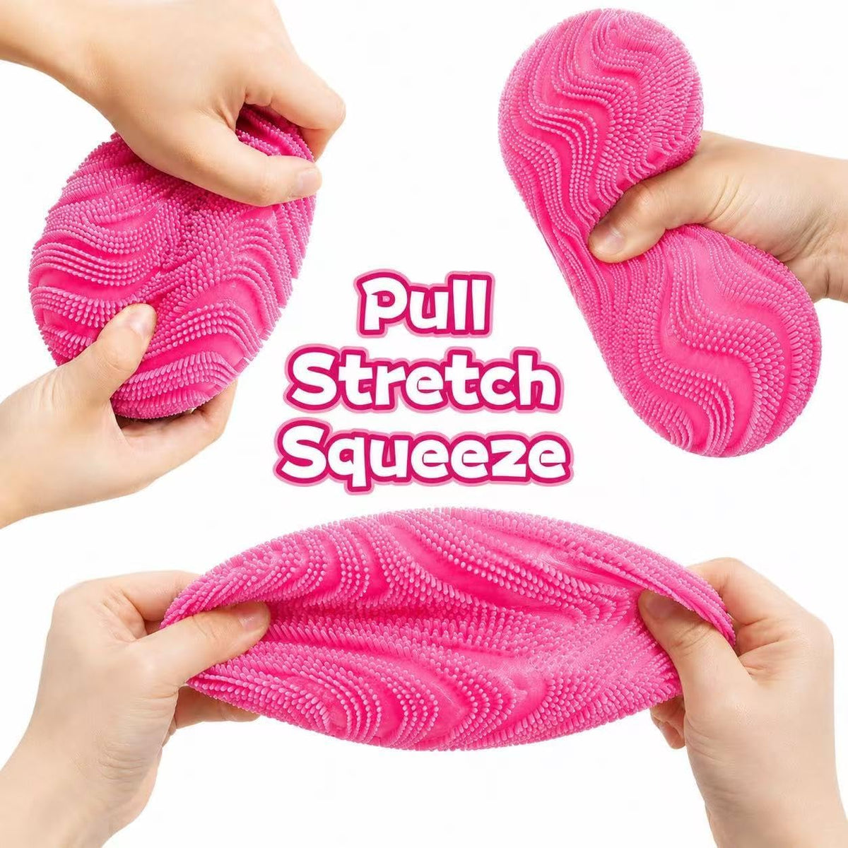 Fuzzy Plush Stress Ball – Soft Squeeze Fidget Toy