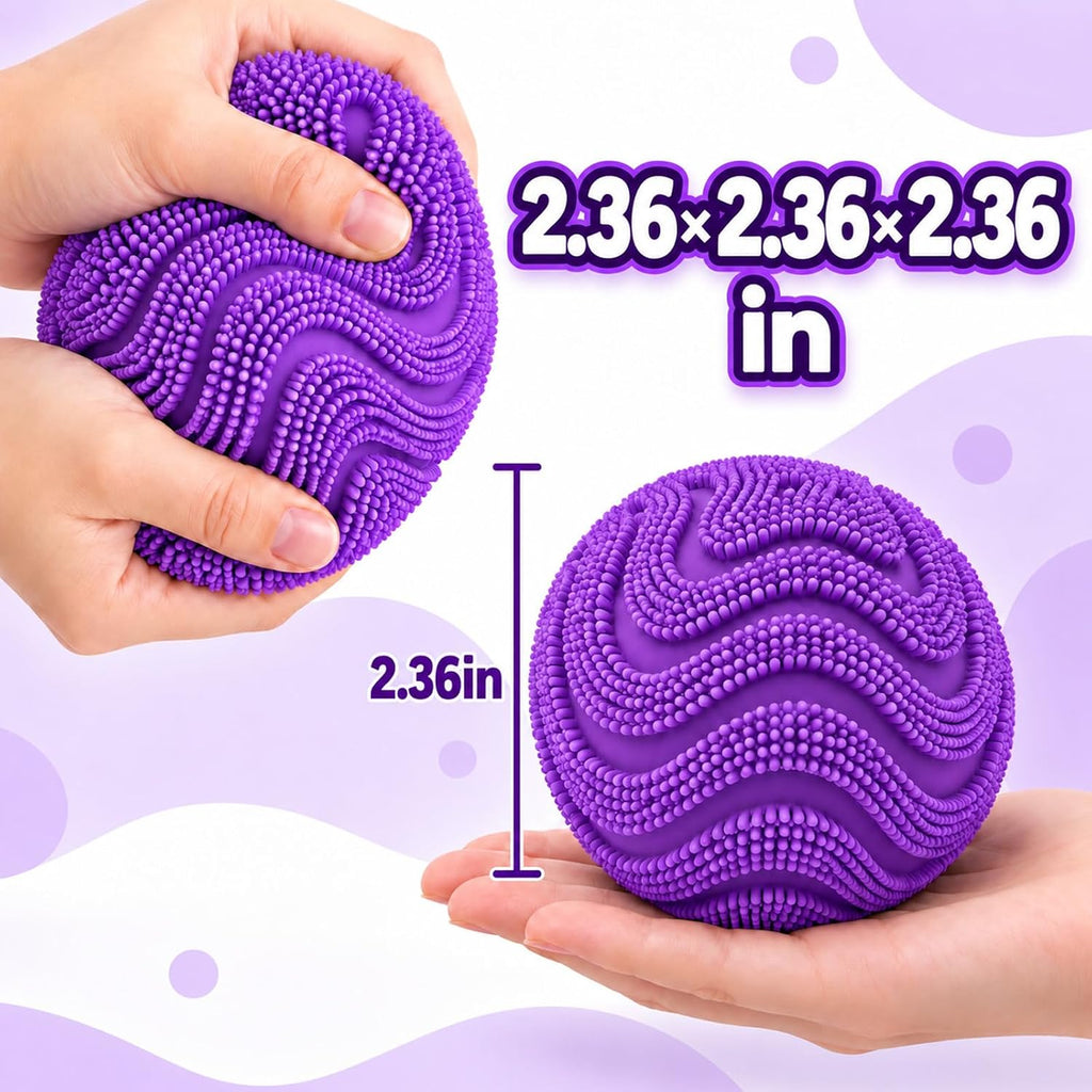 Fuzzy Plush Stress Ball – Soft Squeeze Fidget Toy