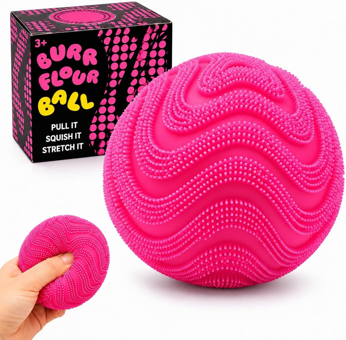 Fuzzy Plush Stress Ball – Soft Squeeze Fidget Toy