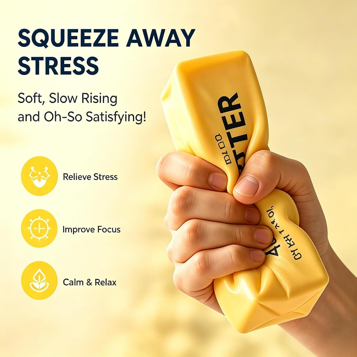 Fuzzy Plush Stress Ball – Soft Squeeze Fidget Toy