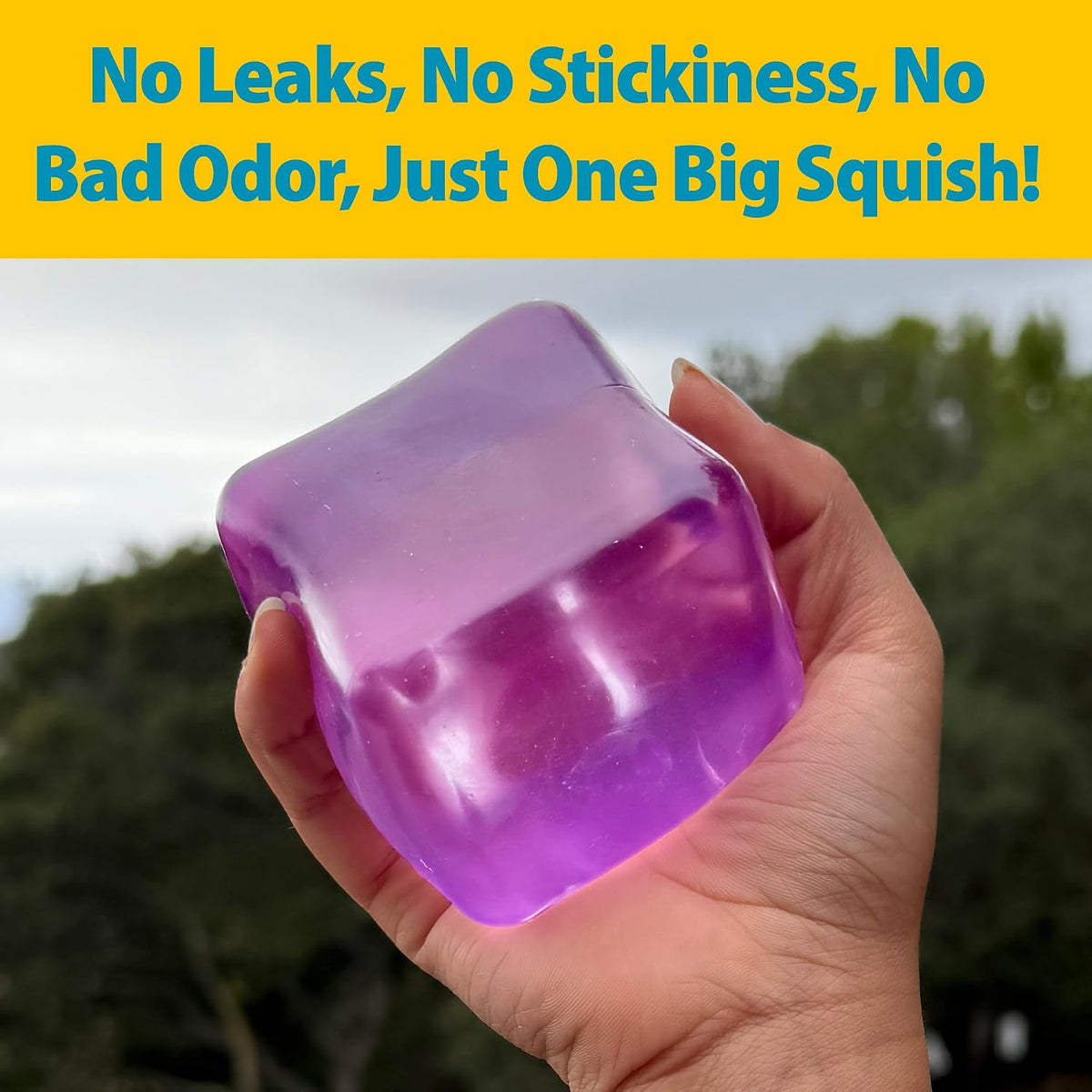 Oversized Gel Stress Cube – Squishy Sensory Fidget Toy