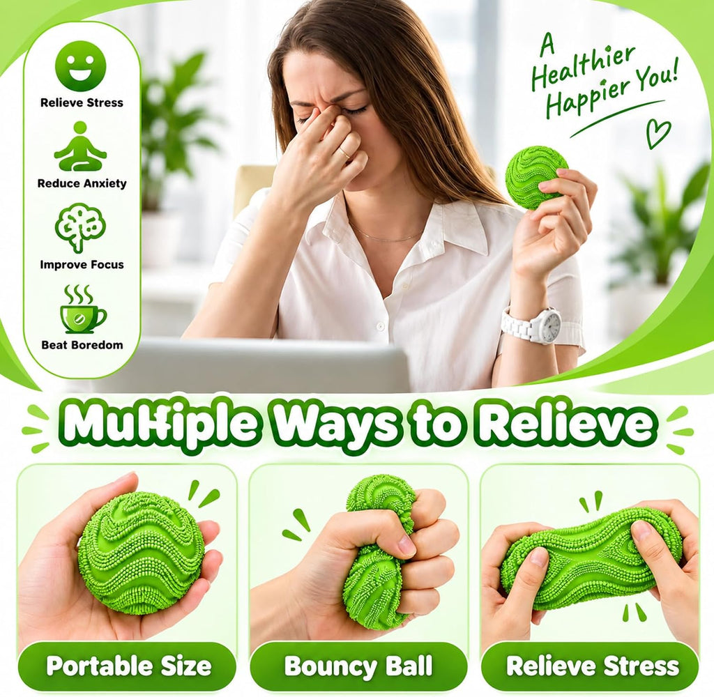 Fuzzy Plush Stress Ball – Soft Squeeze Fidget Toy