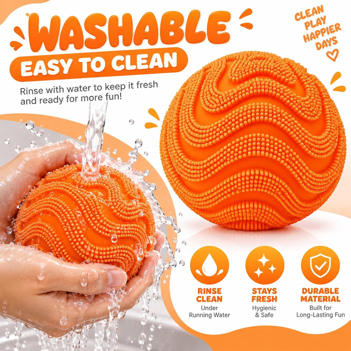 Fuzzy Plush Stress Ball – Soft Squeeze Fidget Toy