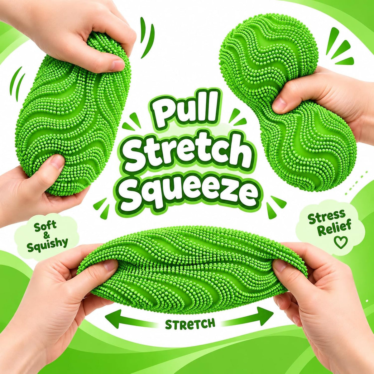 Fuzzy Plush Stress Ball – Soft Squeeze Fidget Toy
