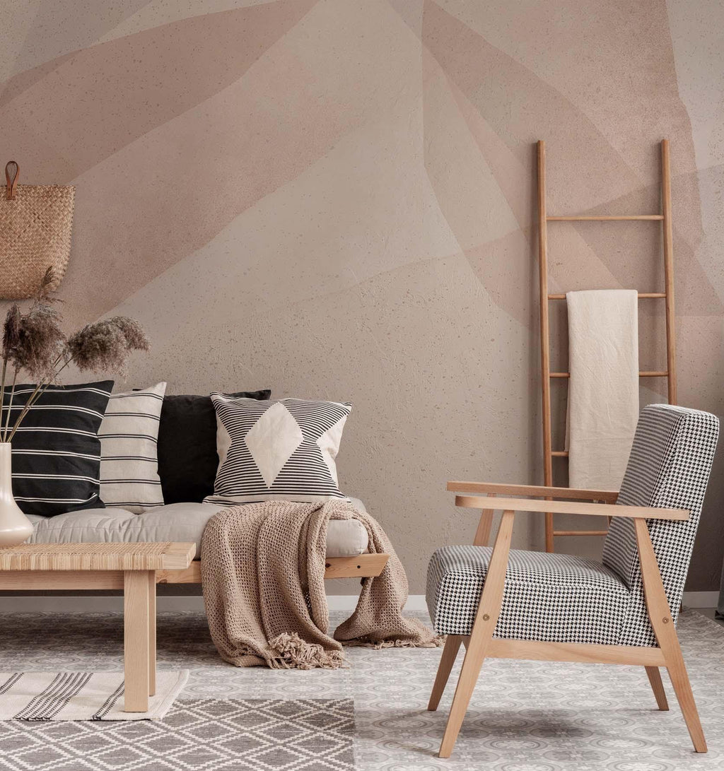 Light Creme Abstract Wall Mural