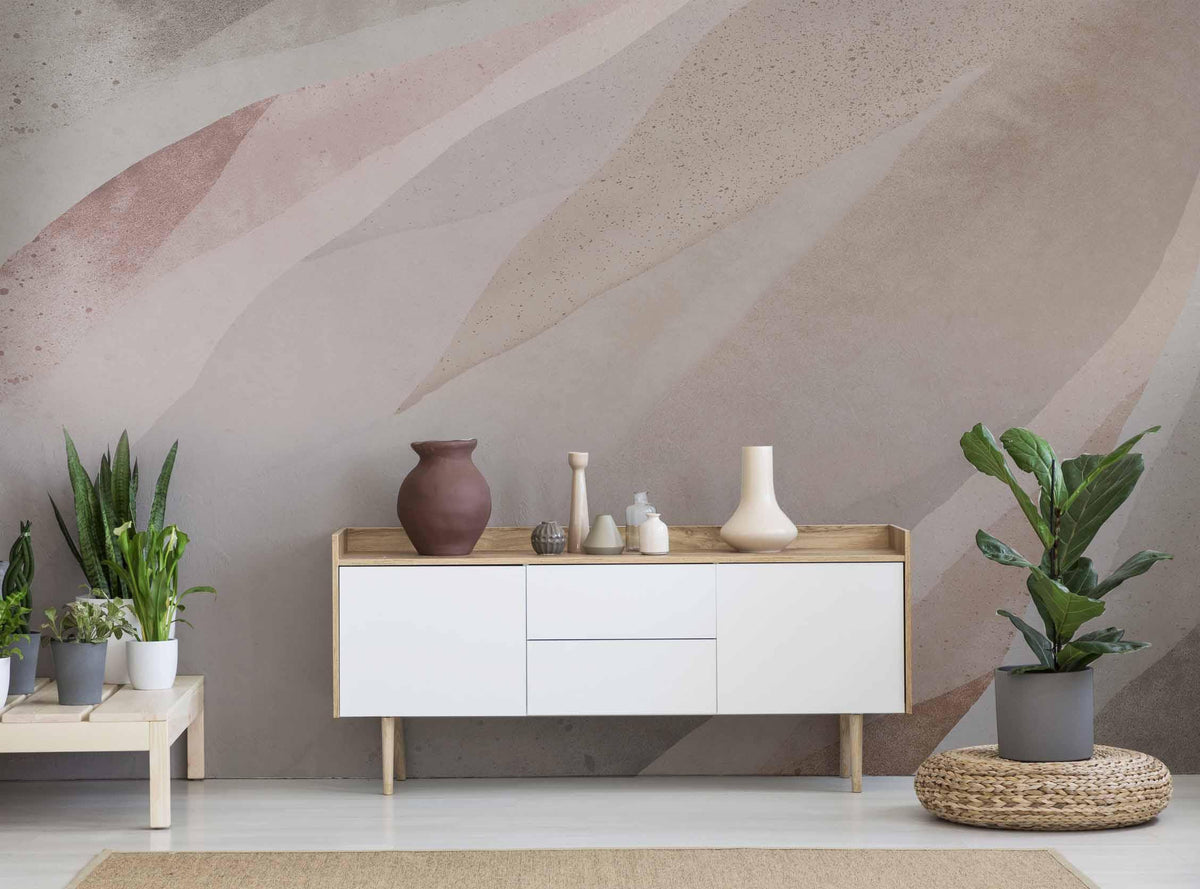 Natural Creme Abstract 2 Wall Mural