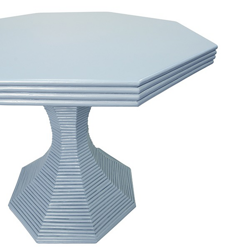 Octagonal Rattan Reeded Feature Table - Available in Two Sizes