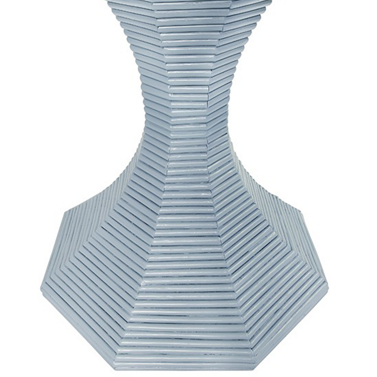 Octagonal Rattan Reeded Feature Table - Available in Two Sizes