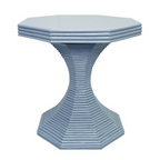 Octagonal Rattan Reeded Feature Table - Available in Two Sizes