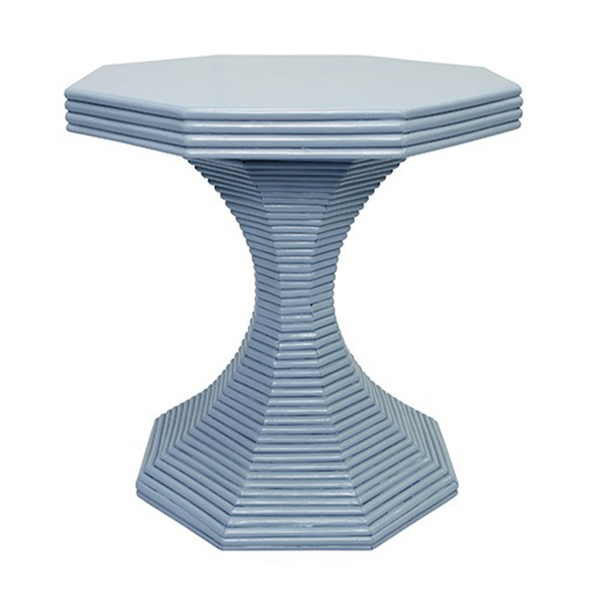 Octagonal Rattan Reeded Feature Table - Available in Two Sizes