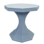 Octagonal Rattan Reeded Feature Table - Available in Two Sizes