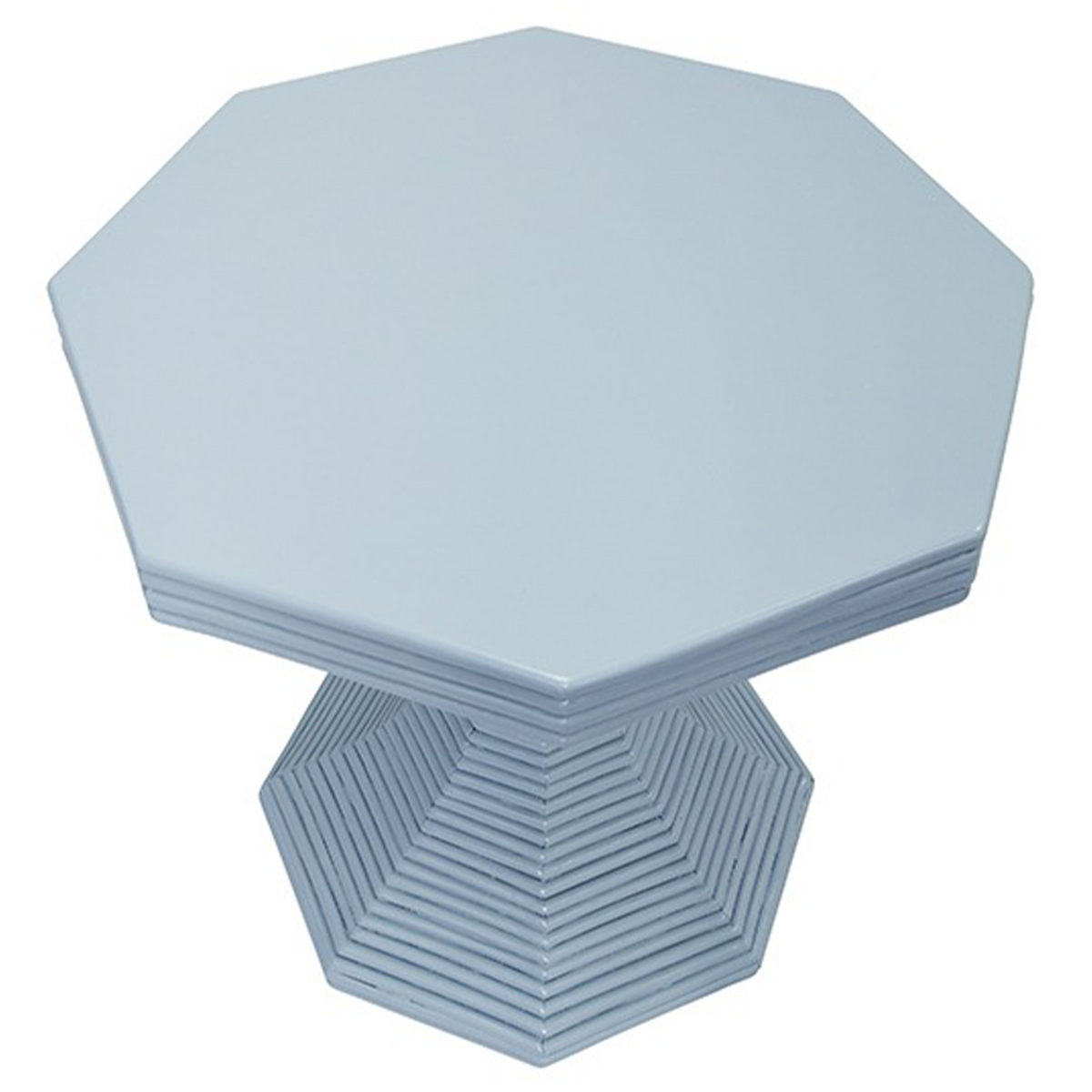 Octagonal Rattan Reeded Feature Table - Available in Two Sizes
