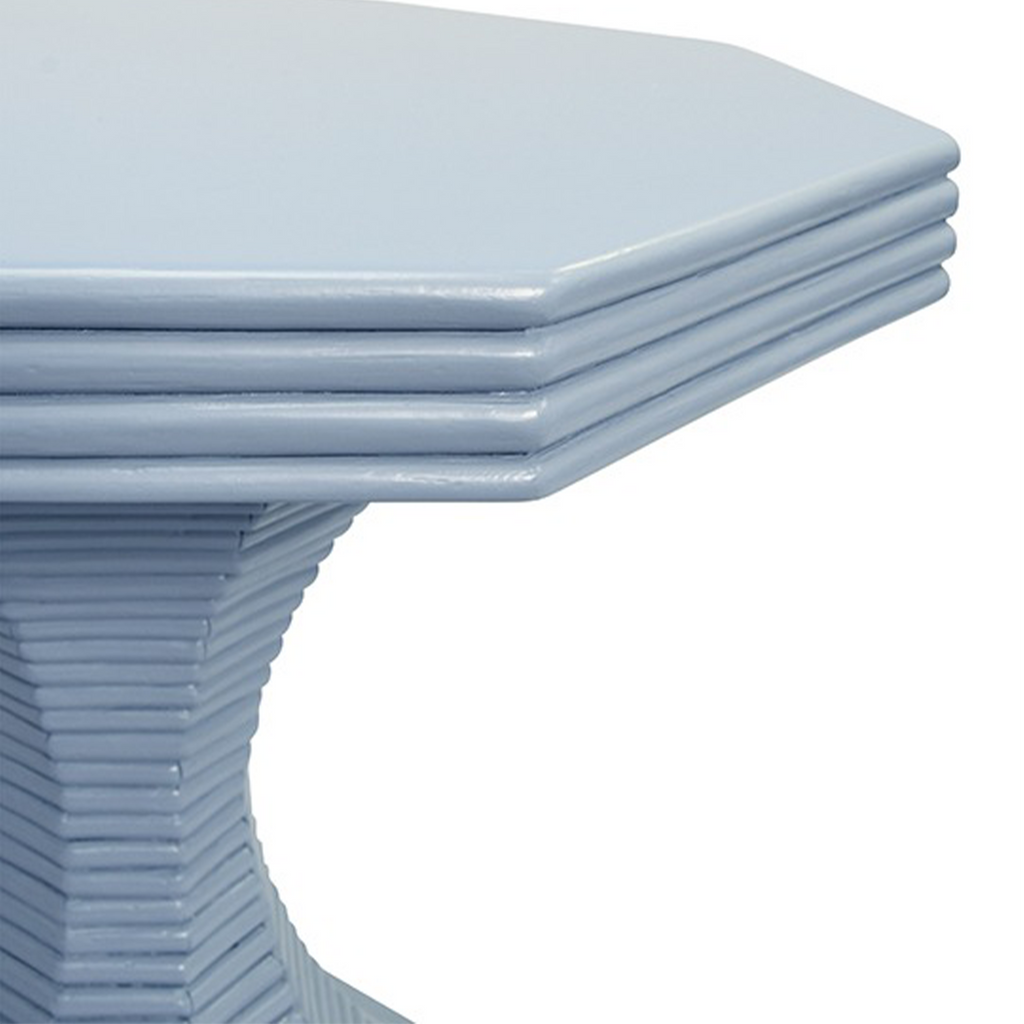 Octagonal Rattan Reeded Feature Table - Available in Two Sizes