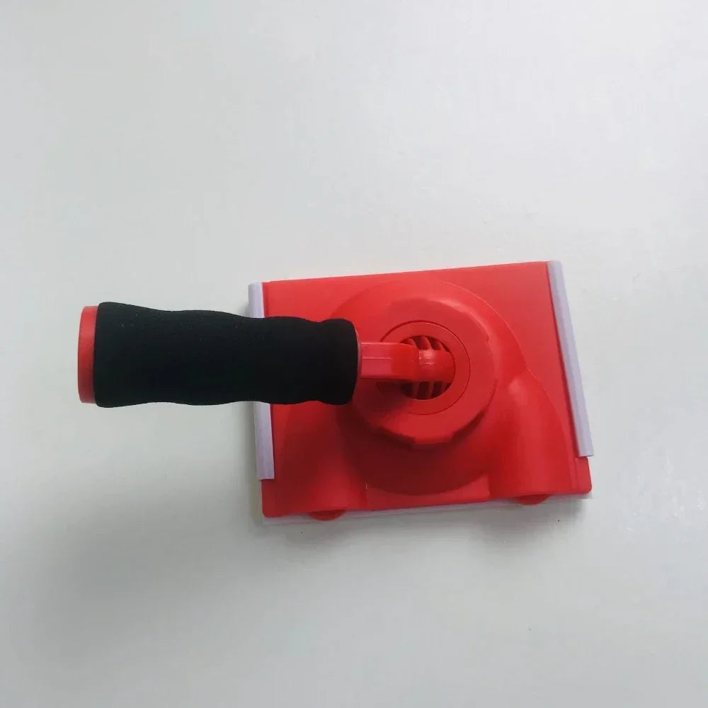 Reusable latex paint edger brush kit with ergonomic grip handle