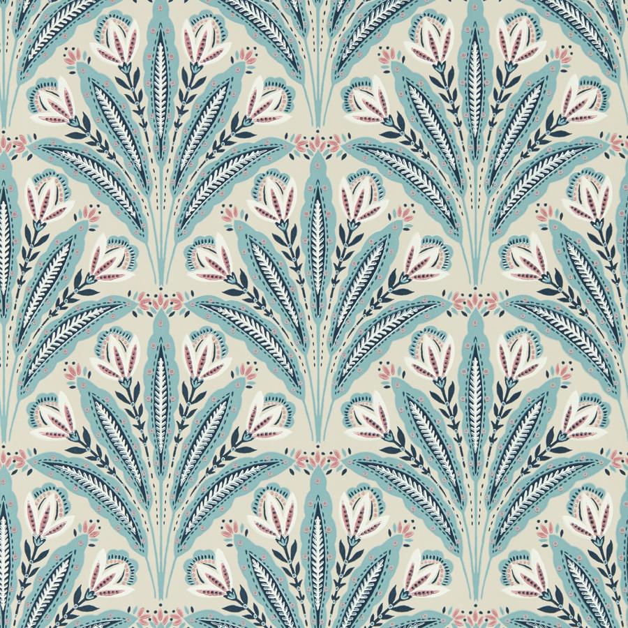 W0193/03 | Attingham, Green Botanical - Clarke And Clarke Wallpaper