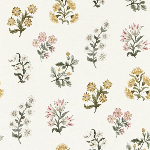 W0194/01 | Leiden, Pink Botanical - Clarke And Clarke Wallpaper