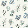 W0194/03 | Leiden, Blue Botanical - Clarke And Clarke Wallpaper