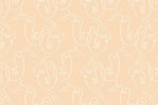 White Gold Abstract Twin Faces Wall Mural