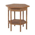 Harvested Rattan Wicker Hexagonal Side Table