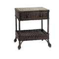 Harvested Rattan Wicker One Drawer End Table